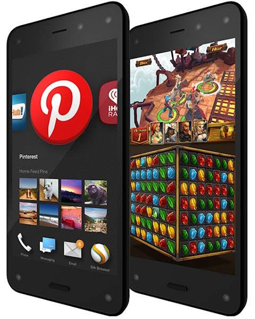 Amazon Fire Phone black front and back design showcased Amazon Fire Phone black front and back design showcased