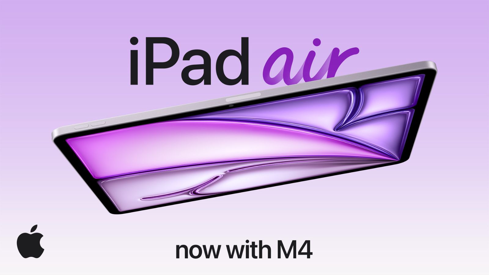 Apple iPad Air M4 official banner showcasing design