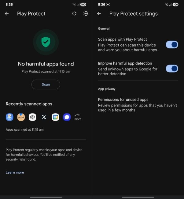 google play protect on android