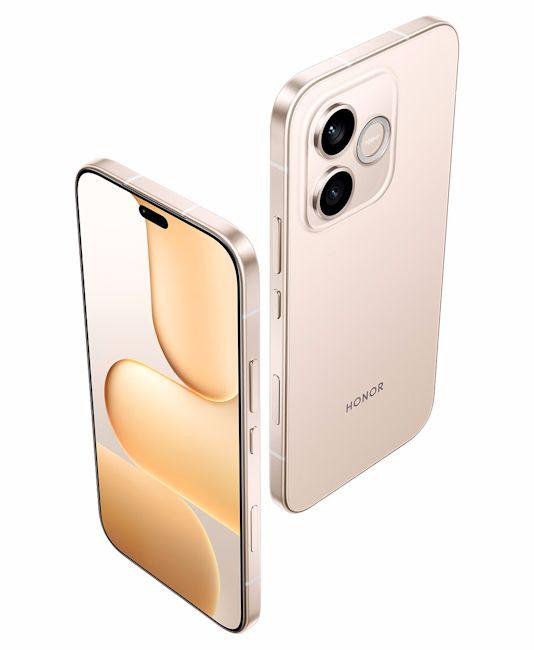 Honor 600 Lite gold front and back design
