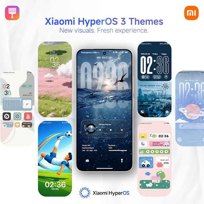 Xiaomi HyperOS 3 Themes customisation options showcased