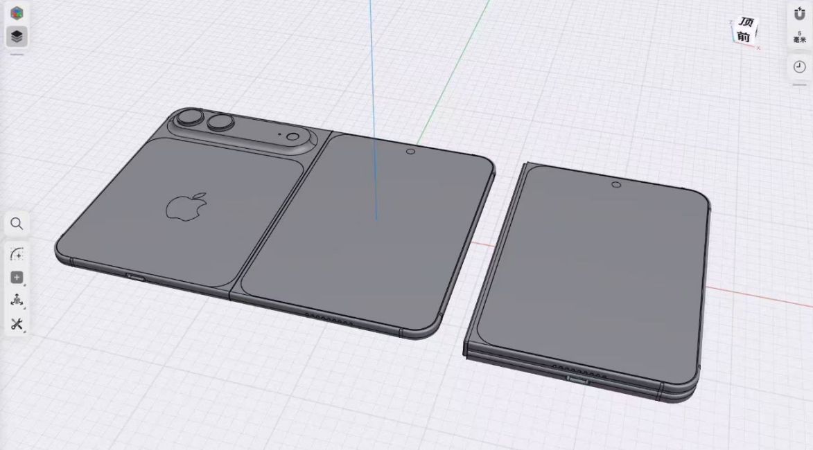 iPhone Fold CAD renders 