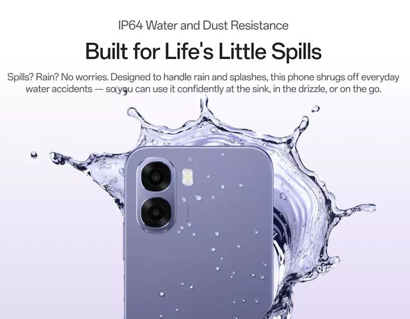 Oppo A6s 5G IP64 rating showcased