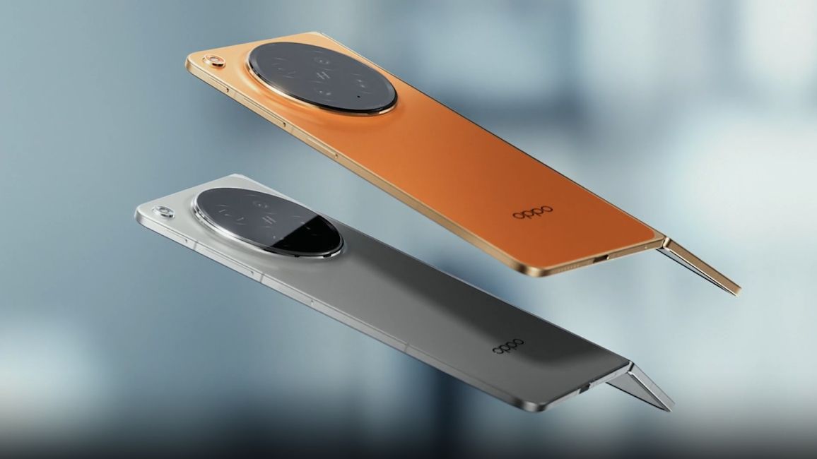 Oppo Find N6 orange and gray colour options back design showcased Oppo Find N6 orange and gray colour options back design showcased