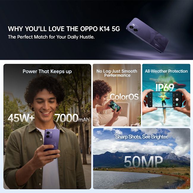 Oppo K14 5G specifications banner