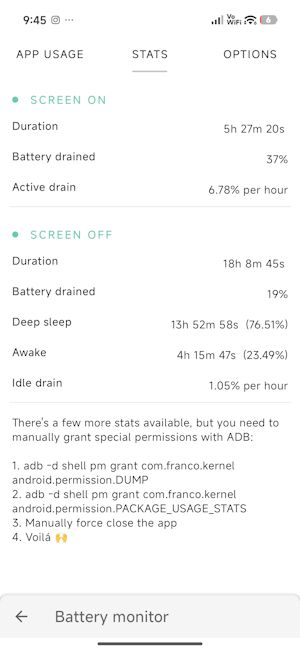 Poco X8 Pro Max battery SoT details via Franco Kernel Manager