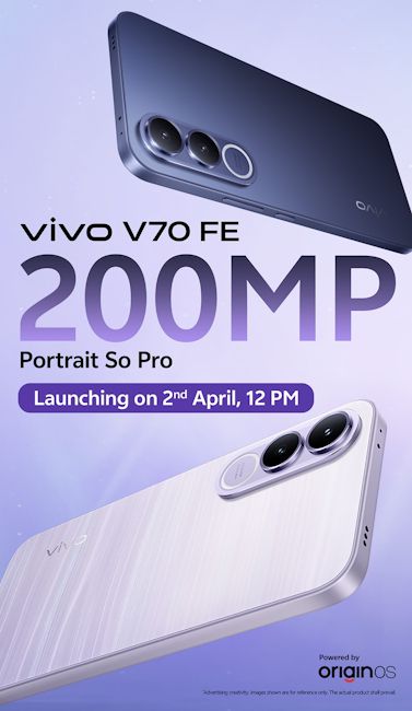 Vivo V70 FE official India launch date banner image
