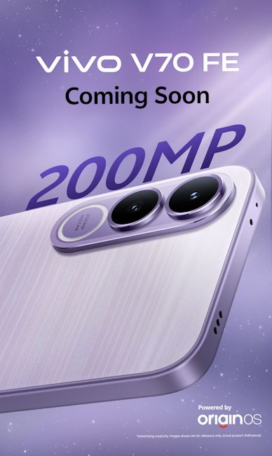 Vivo V70 FE India launch banner image showcased Vivo V70 FE India launch banner image showcased