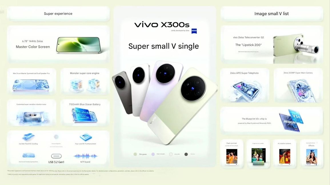 Vivo X300s specifications banner image