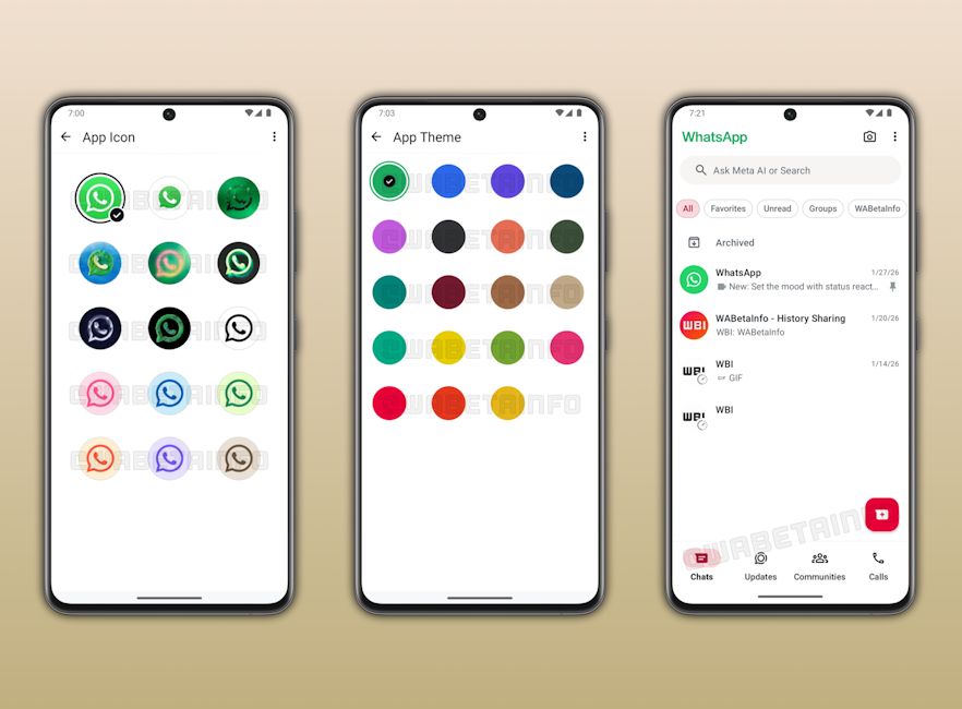 WhatsApp Plus app icons and themes