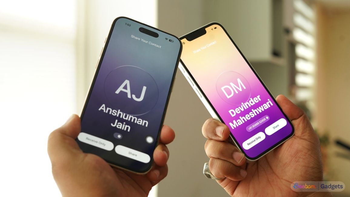 AirDrop Contacts between iPhone to iPhone with NameDrop in iOS 17
