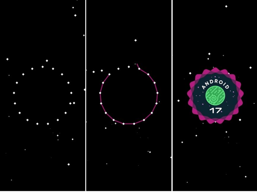 Android 17 easter egg dots