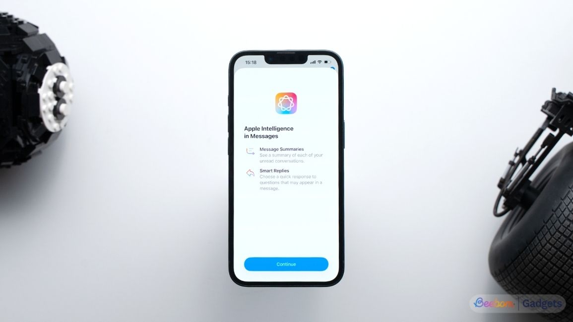 Apple Intelligence in Messages screen shown in on iPhone