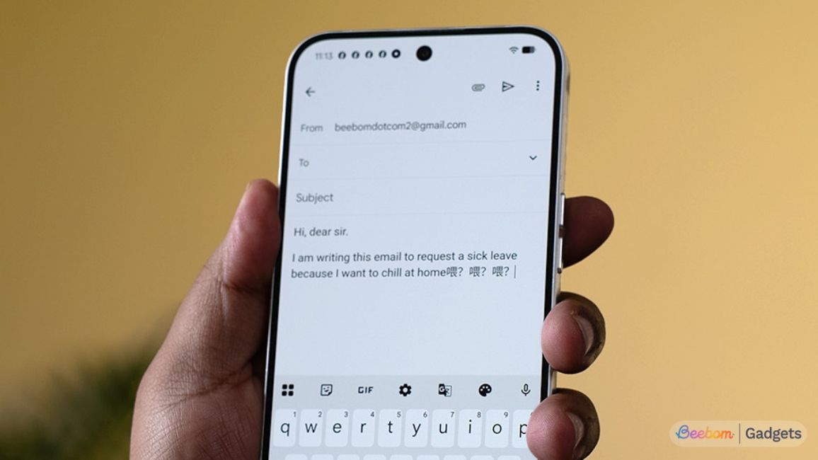 Chinese text showing up which typing with Essential Voice
