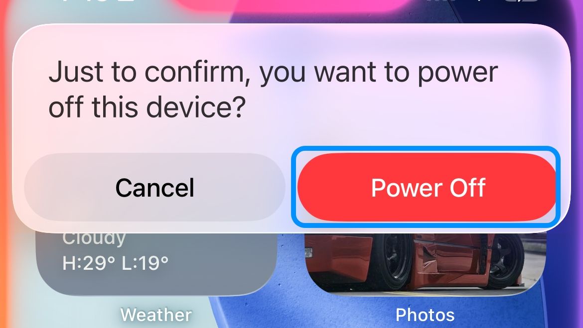 Confirm to power off iPhone with Siri voice command