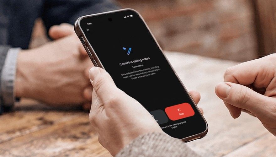 Gemini is taking notes on smartphone