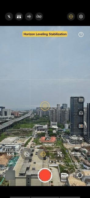 Vivo horizon level stabilisation in action