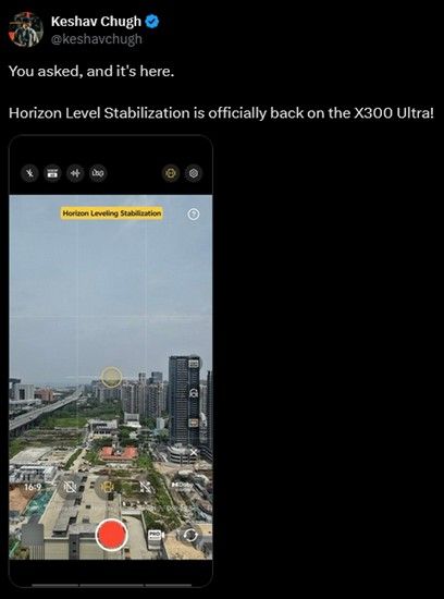 Horizon Level Stabilisation X300 Ultra in action