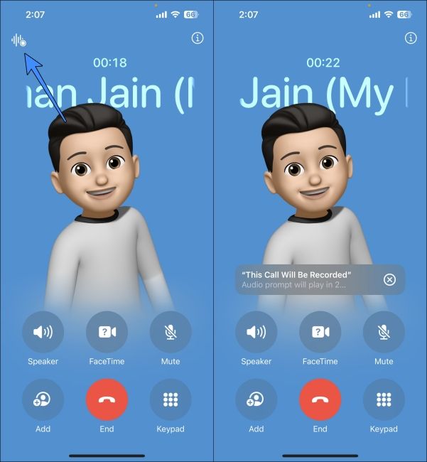 How to record calls on iOS 18 devices iPhone screenshots