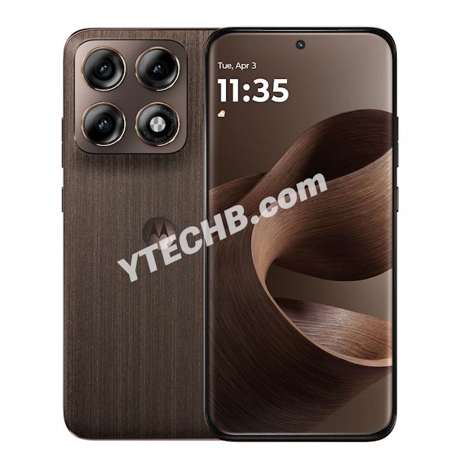 Motorola Edge 70 Pro wooden-textured