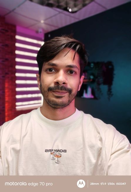 Motorola Edge 70 Pro selfie camera shot 2