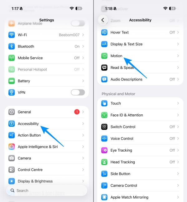 Open accessibility settings in iPhone and go to Touch
