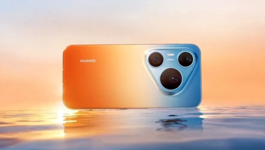Huawei Pura 90 Pro from the back in gradient orange colourway Huawei Pura 90 Pro from the back in gradient orange colourway