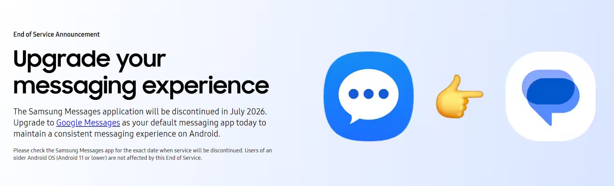 End of Life for Samsung Messages announced