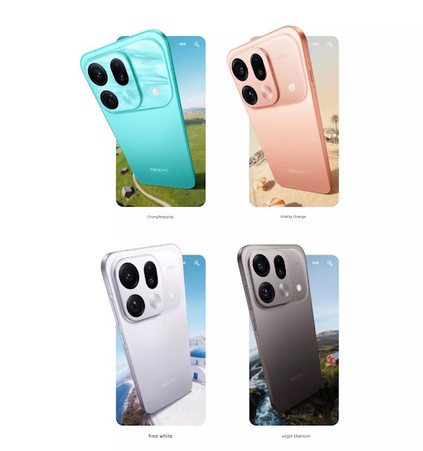 Oppo Find X9s Pro design and colour options