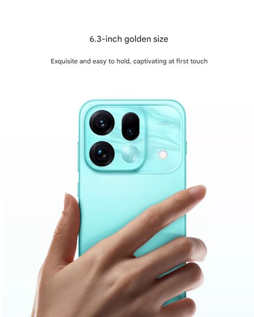 Oppo Find X9s Pro display size