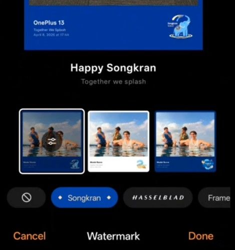 OnePlus Songkran watermark