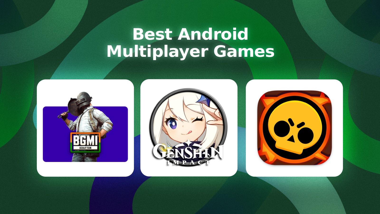 illustration showing the app icons of the best Android multiplayer games
