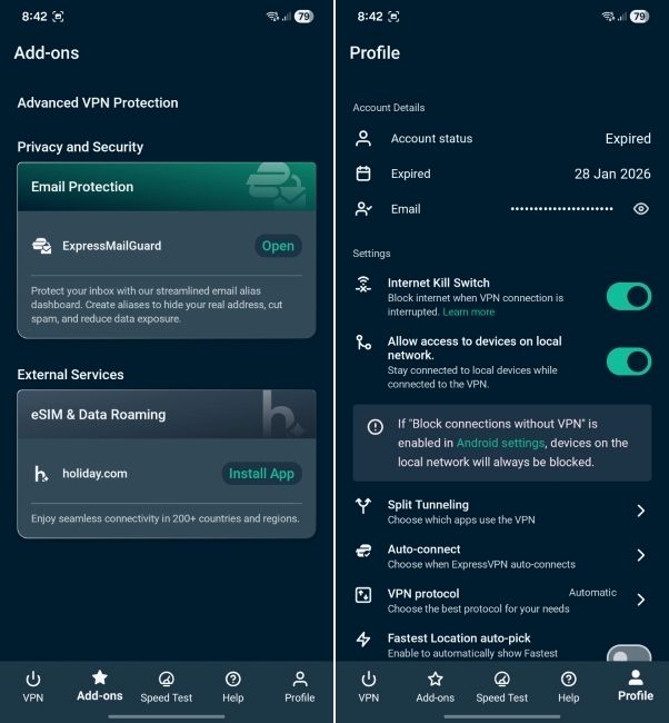 expressvpn running on android phone