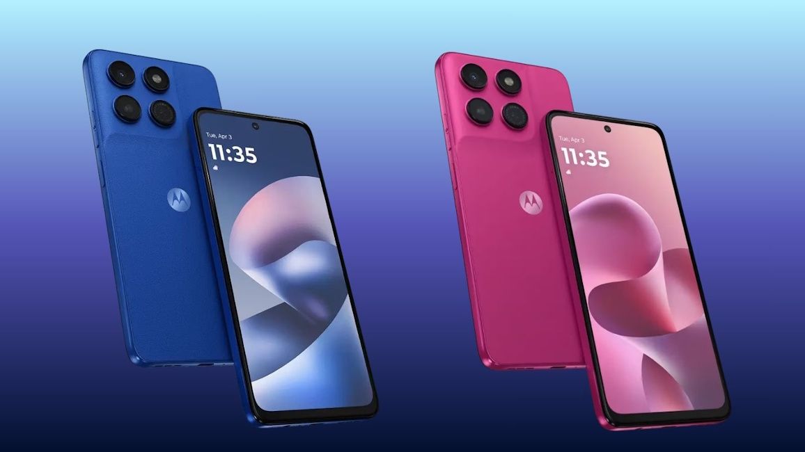 Moto g37 in Nautical Blue and Fuchsia Red