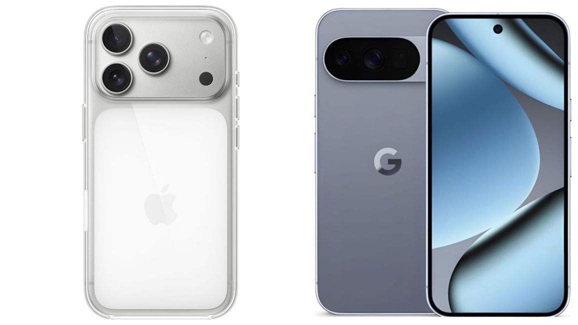 iPhone 17 Pro and Pixel 10 Pro side by side comparison for reference