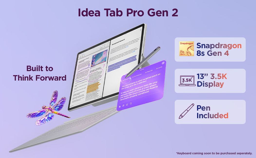 Lenovo Idea Tab Pro Gen 2 design and specifications