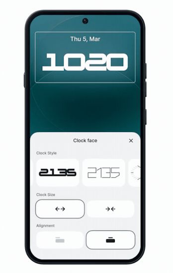 Nothing Phone (3) community-made clock face