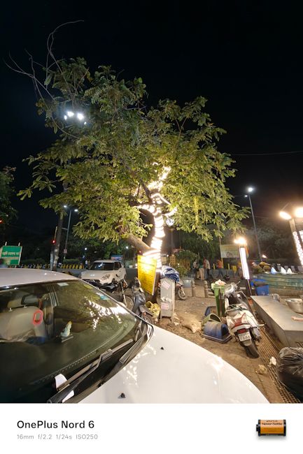 OnePlus Nord 6 16mm tree night shot OnePlus Nord 6 16mm tree night shot