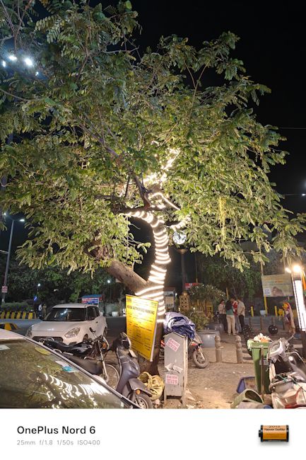 OnePlus Nord 6 25mm tree night shot OnePlus Nord 6 25mm tree night shot