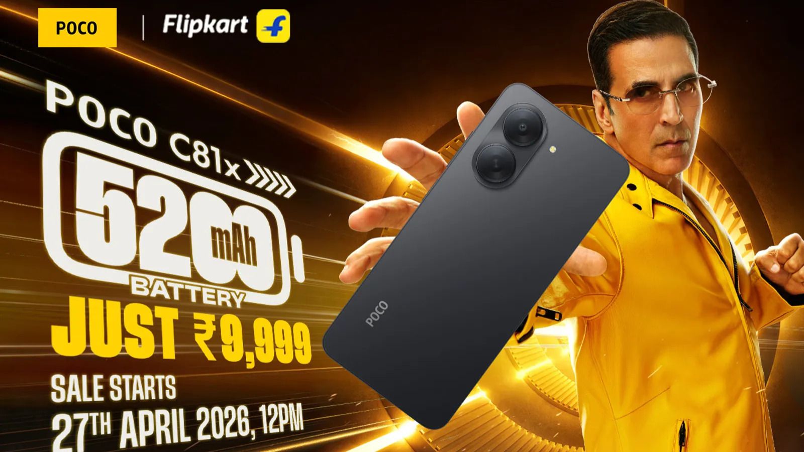 Poco C81x launched in India back design showcased