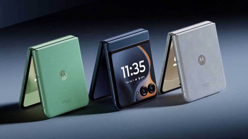 Motorola Razr 60 series folded in tent form