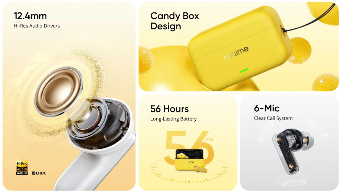 Realme Buds T500 Pro specifications and design