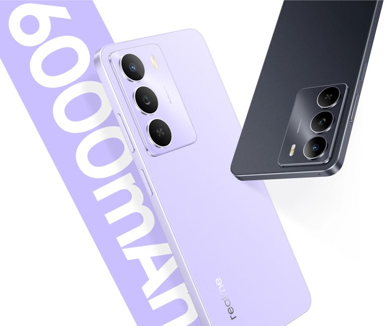Realme Narzo 80 Lite 5G colour options and back panel design showcased