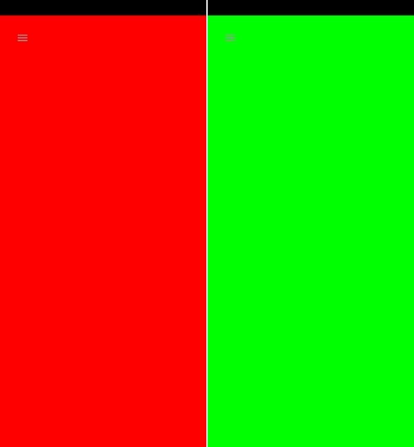 testing android screen against red and green backgrounds testing android screen against red and green backgrounds