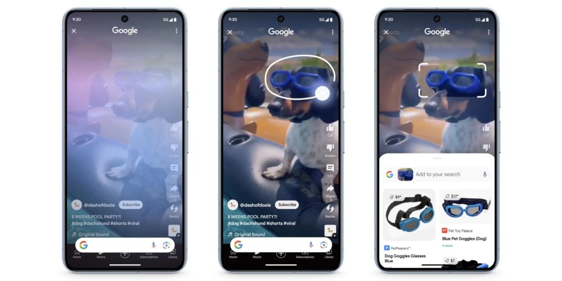 Google Circle to Search feature in action