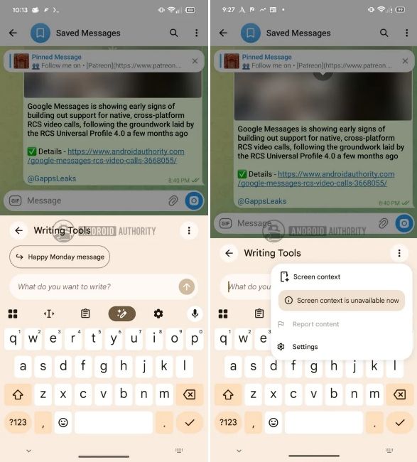 Gboard context aware AI writing tools Gboard context aware AI writing tools