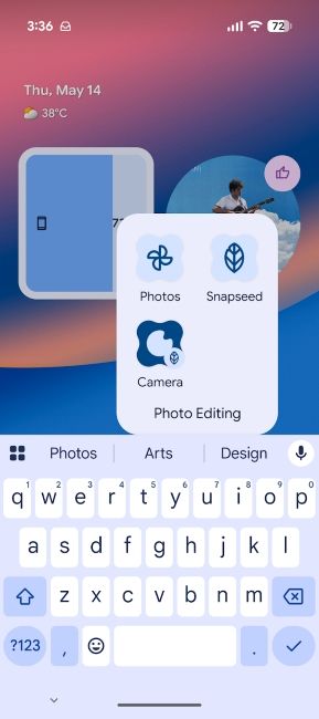 Google Pixel editing folder name