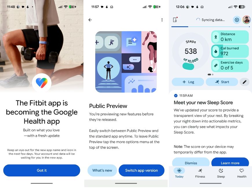 Google Health Rebrand Home Screen