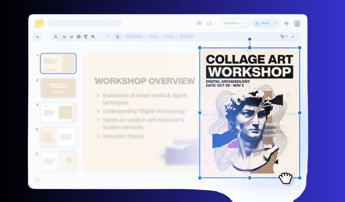 Google Pics Demonstration illustrative image with gradient background 2