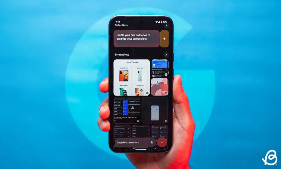 Google Pixel Screenshots app running on a Pixel 9 smartphone